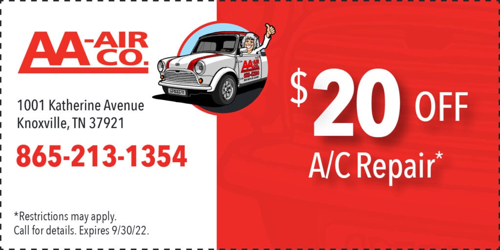 $20 Off A/C Repair. Restrictions may apply. Call for details. Expires 9/30/22.