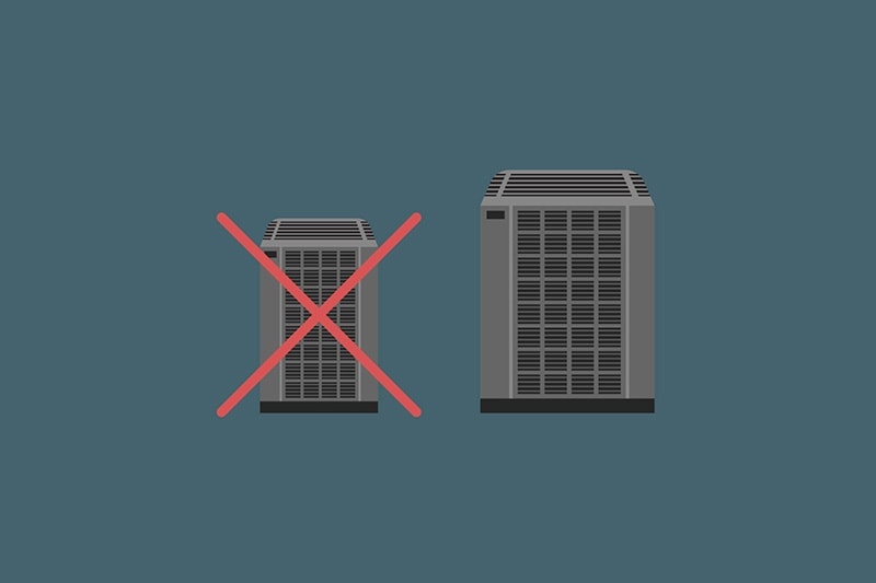 Illustration of two air conditioning units on a gray background