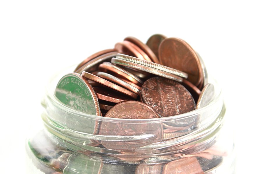 Jar with Money Savings